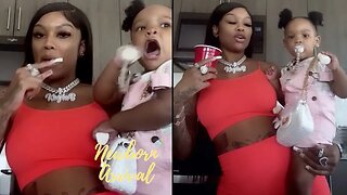 King Von's Daughter Demi Does Not Play Bout Her Pacifier With Auntie Kayla B! 🙄