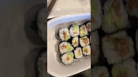 My dinner idea, Japanese vegan plant based vegetarian sushi home made rolls