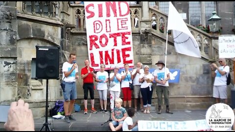 La Marche de l'Indignation : l'arrivée à Aix la Chapelle