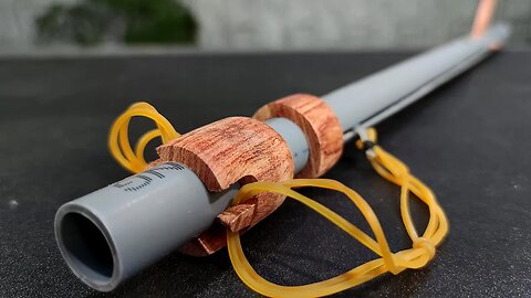Best DIY slingshot | Basic long PVC slingshot | Wood Art TG