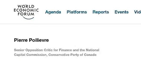 In Case You Didn't Know Pierre Poilievre is One of Them, But He is Hiding It. [WEF]