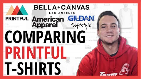 Comparing Printful T-Shirts (Bella + Canvas 3001 & 3413 / American Apparel 3001 / Gildan 64000)