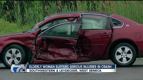 Southwestern Blvd crash seriously injuries elderly lady