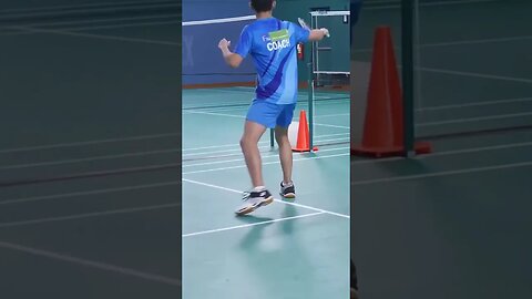 Defensive Front Court Shuffle Footwork for Badminton - Abhishek Ahlawat #shorts