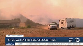 Some Valley Fire evacuees go home