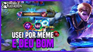 USEI O EMBLEMA FÍSICO FULL MEME NO ALUCARD E DEU BOM KKKKKKKKKK | MLBB