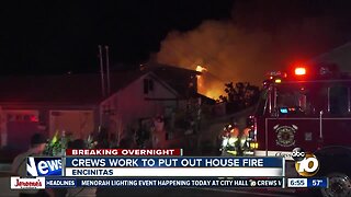 Fire destroys Encinitas-area home