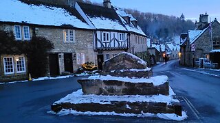 COTSWOLDS Christmas *Late Evening* Walk - English Village, Castle Combe