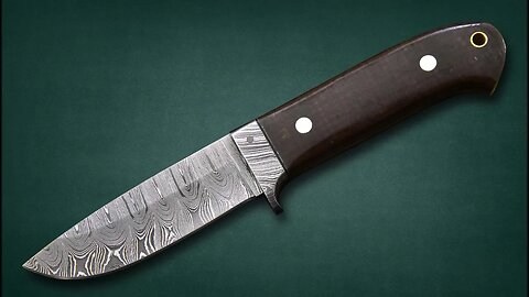 Drop Point Knife Loveless Knife Camping Hunting Knife Hand Forged Damascus Steel G-10 Micarta Handle