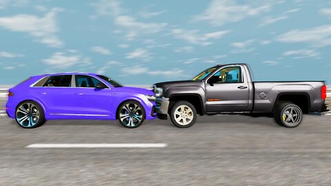Audi RSQ8 VS GMC SIERRA – Face to Face BeamNG.Drive