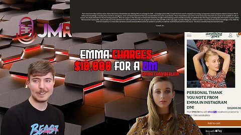 Emma Chamberlain CHARGES $10,000 for DMs & gets DESTROYED & Mr beast trolls Emma