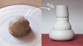 How I made this : to ball of clay, trimming and dry - Pottery Process - Lofi