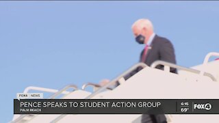 Pence speaks to student action group