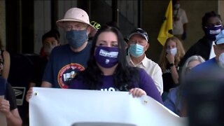 Milwaukee protesters push for transparency, efficiency outside USPS