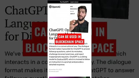 CHAT GPT AND BLOCKCHAIN CAN BE HUGE!!! AI AND CRYPTO??👀🚨🚨 #shorts #crypto #chatgpt