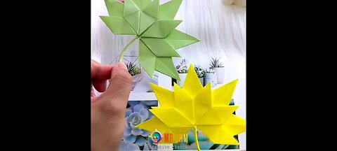 HOW TO MAKE BEAUTIFUL FLOWER LEAVES WITH ORIGAMI PAPER