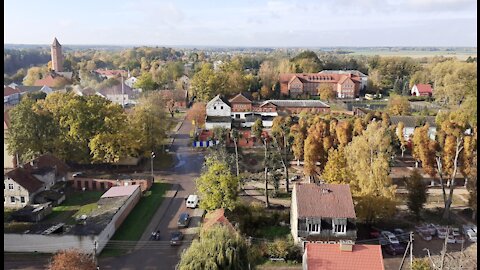 Pravdinsk, view of the surrounding area from the bell tower of the Friedland Church