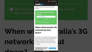 Australia 3g shutdown