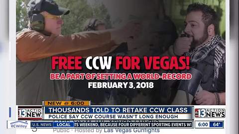 Police making thousands retake free CCW class after complaints class taught incorrectly
