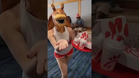 Jar Jar Binks Thicc Fil A | Chick Fil A mashup