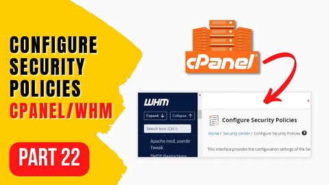 How to Setup Configure Security Policies In cPanel - Make Money Online Course Part 22