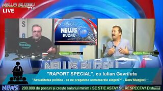 LIVE - TV NEWS BUZAU - "RAPORT SPECIAL", cu Iulian Gavriluta. "Actualitatea politica - ce ne preg…