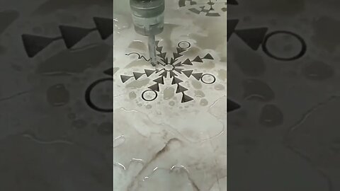 WaterJet cutting stone.