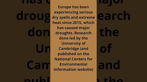 Recent droughts in Europe were the worst in 2,100 years #shorts #curiosity