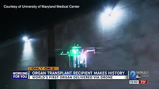 Baltimore woman receives world's first organ transplant delivered via drone
