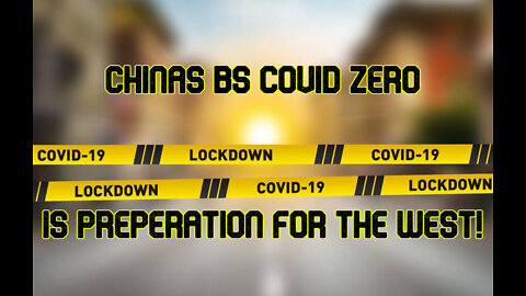 Chinas Covid Zero is Just A preparation for the WEST! There is an 3 month Aggregate