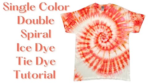 Tie-Dye Designs: Two Line Spiral Ice Dye Single Color Coral Pink