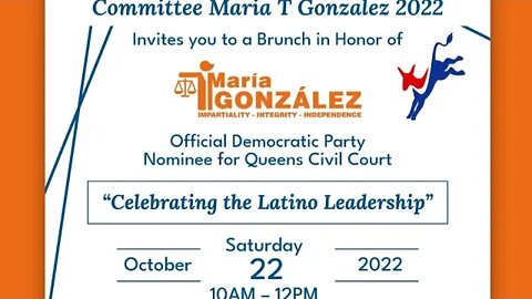 The Celebrating The Latino Leadership Brunch for Queens Civil Court Candidate Maria T. Gonzalez