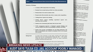 Audit Says Tulsa Co. Jail Account Poorly Managed