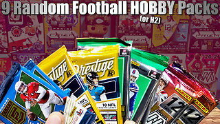 9 RANDOM FOOTBALL CARD HOBBY PACKS | Just a Fun Rip to Cure the Monday Blues - Football Cards