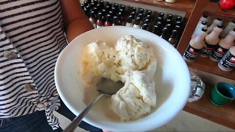 Corn grower Matt Agle created sweet corn ice cream for the Eden Corn Festival