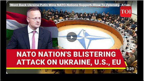 'Wont Back Ukraine Putin Wins NATO Nations Support- Blow To Zelensky