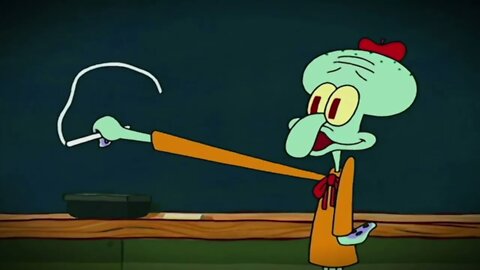 Squidward draws the Circle of Life