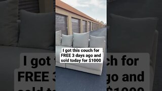 I got flipped a couch I got for FREE for $1000 in 3 days