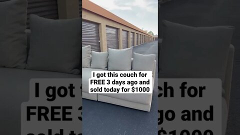 I got flipped a couch I got for FREE for $1000 in 3 days