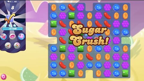 Candy Crush Saga | Level 43 | NIGHTMARISHLY HARD LEVEL | NO BOOSTERS | 3 STARS | 260600 🦄