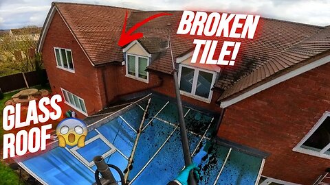 CLOSE CALL - Rookie Mistake During This Huge Roof Clean!