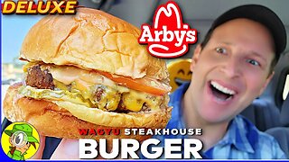 Arby's® 🤠 DELUXE WAGYU STEAKHOUSE BURGER Review 💪🐄🥩🍔 First New Burger Ever! 🤯 Peep THIS Out! 🕵️‍♂️