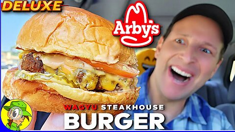 Arby's® 🤠 DELUXE WAGYU STEAKHOUSE BURGER Review 💪🐄🥩🍔 First New Burger Ever! 🤯 Peep THIS Out! 🕵️‍♂️