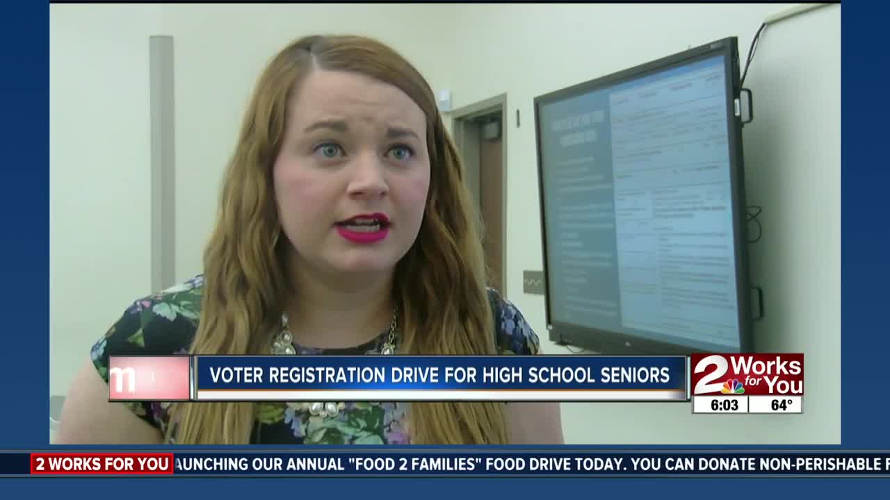 Voter registration drive for high school seniors