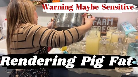 Butcher Day! Getting Pigs Ready! | How to Make Lard Rendering Pig Fat | Roast In the Instant Recipe