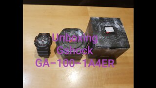 unboxing the Casio GA - 100 - 1A4ER G-shock Alarm Chronograph Watch - W 1502