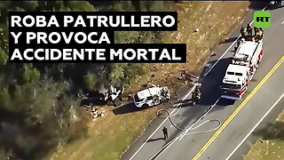 Mujer muere en accidente de tráfico tras robar un coche policía