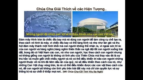 Đám Mây Hình tròn là Đĩa Bay, con người sẽ bị Đều Khiển như các Con Vật chạy vòng tròn.. ( P1,2)