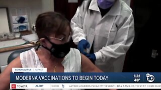 Moderna vaccinations begin in San Diego County