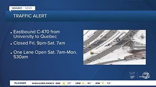 Traffic Alert: Closures on C-470 this weekend